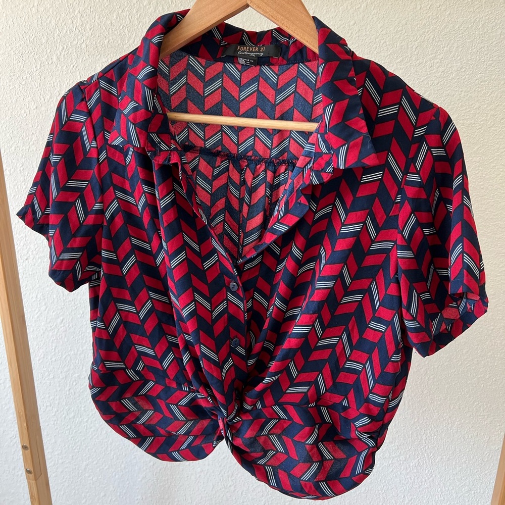 Forever 21 Knot Blouse (L)